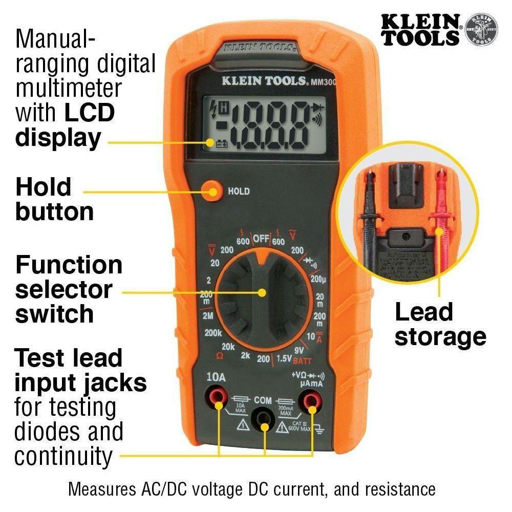 Klein MM300 Digital Multi-Tester (Multimeter) | Klein by KHM Megatools Corp. Klein MM300 Digital Multi-Tester (Multimeter) | Klein by KHM Megatools Corp.